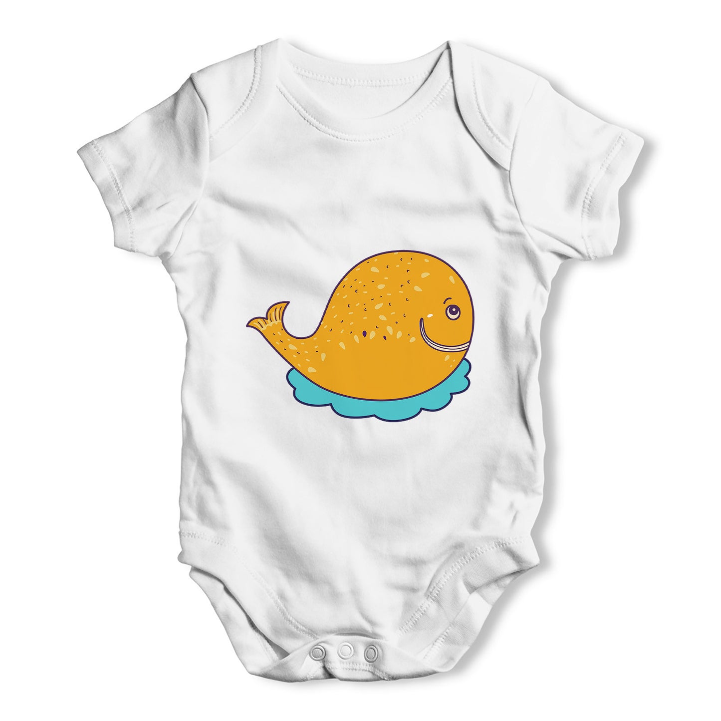 Cartoon Whale Baby Grow Bodysuit