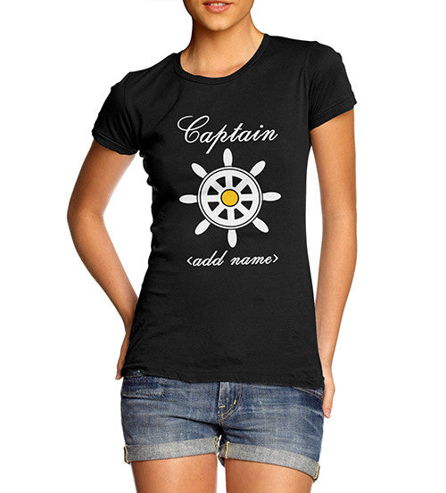 Women's Personalised Captain Printed T-Shirt