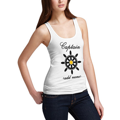 Women's Personalised Captain Printed Tank Top