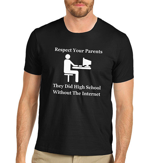 Men's Respect Your Parents Funny T-Shirt