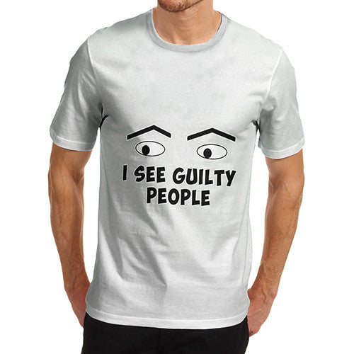 Men's I See Guilty People Funny Graphic T-Shirt