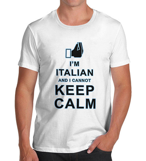 Men's Italian Cannot Keep Calm Funny T-Shirt
