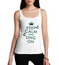 Women's Keep Calm And Sing On Graphic Tank Top