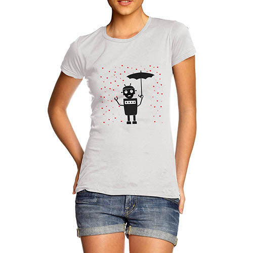Women's Robot Love Romantic T-Shirt