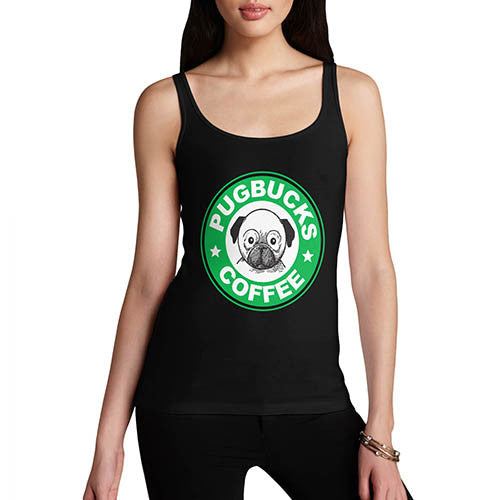 Women's Pug bucks Coffee Funny Tank Top