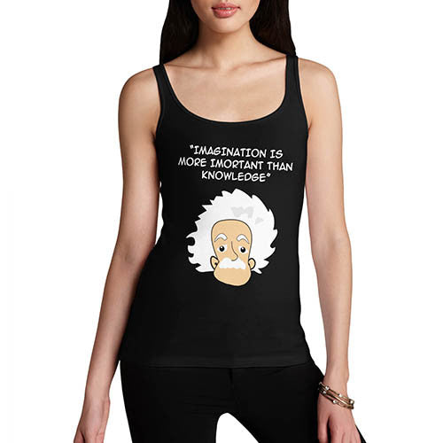 Women's Albert Einstein Knowledge Funny Tank Top