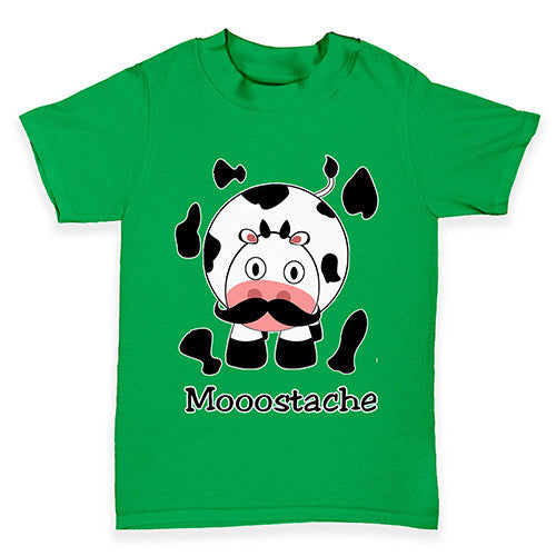 Mooostache Moustache Cow Baby Toddler T-Shirt