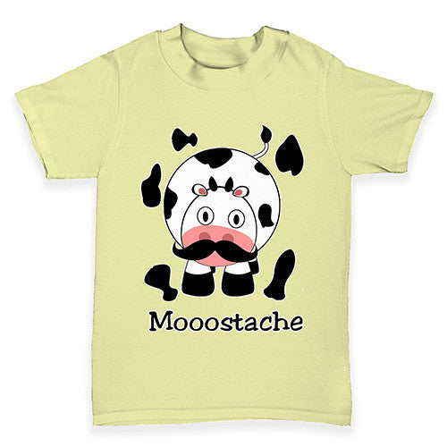 Mooostache Moustache Cow Baby Toddler T-Shirt