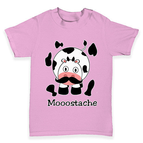 Mooostache Moustache Cow Baby Toddler T-Shirt
