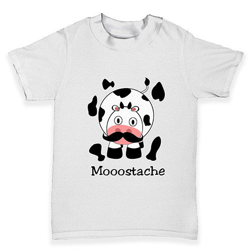 Mooostache Moustache Cow Baby Toddler T-Shirt