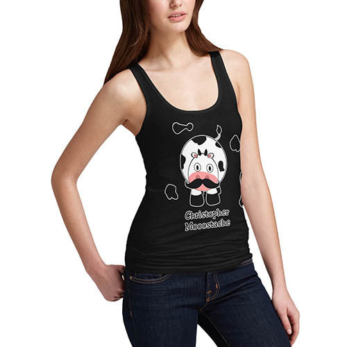 Women's Mooostache Cow Funny Tank Top