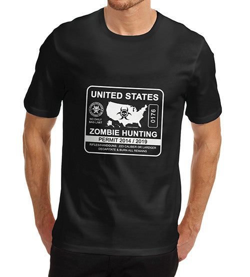 Men's Zombie Hunting Permit T-Shirt