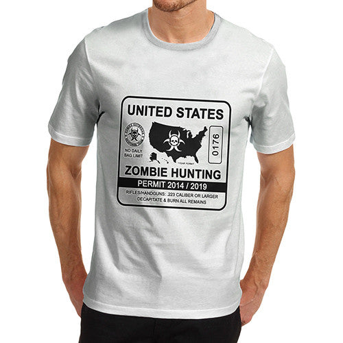 Men's Zombie Hunting Permit T-Shirt