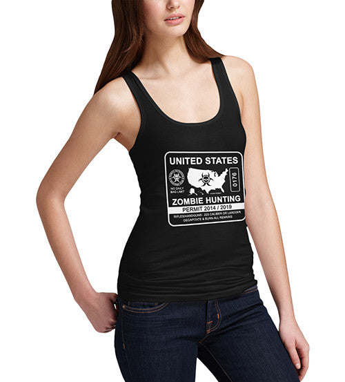 Women's Zombie Hunting Permit Tank Top