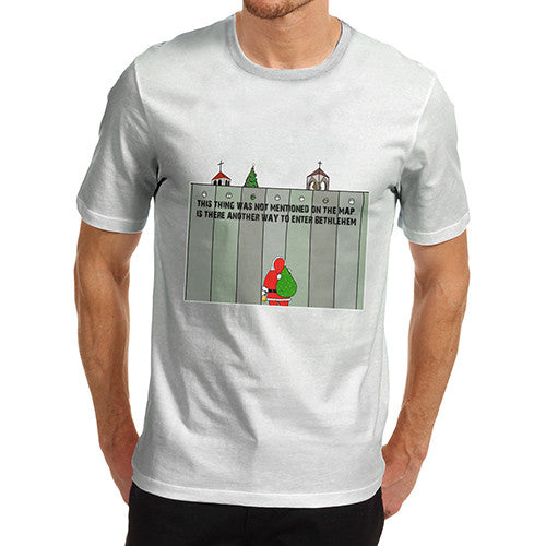 Men's Santa Entering Bethlehem T-Shirt