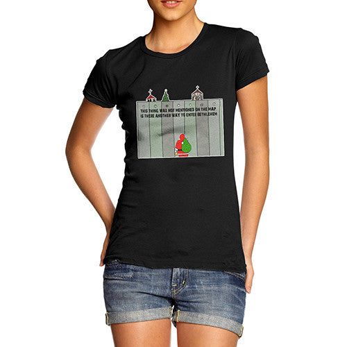 Women's Santa Entering Bethlehem T-Shirt