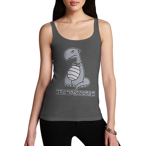 Women's Grumpy Grumposaur Dinosaur Tank Top