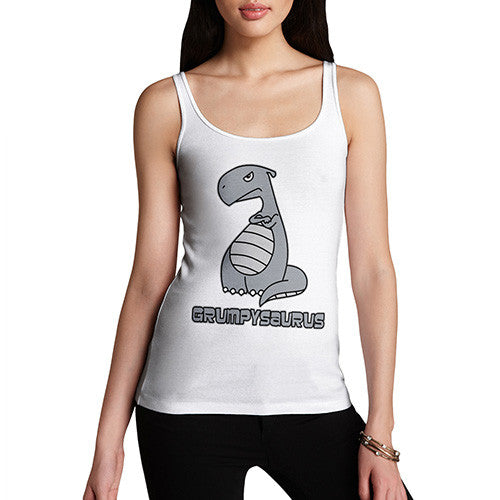 Women's Grumpy Grumposaur Dinosaur Tank Top