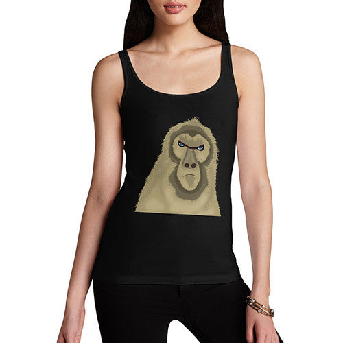 Women's Funny Grumpy Monkey Tank Top