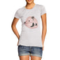 Women's Funny Grumpy Pig T-Shirt