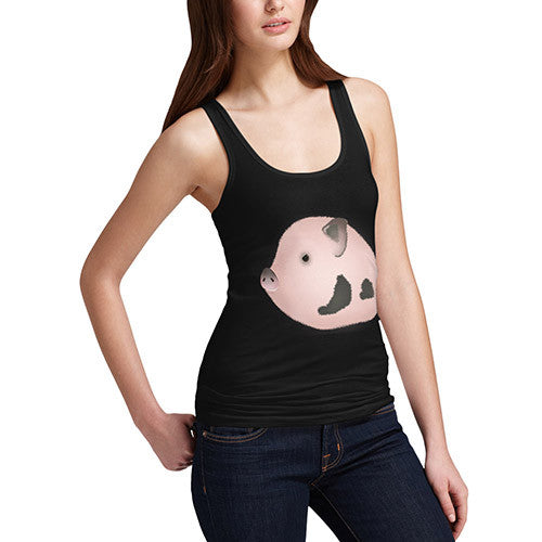 Women's Funny Grumpy Pig Tank Top