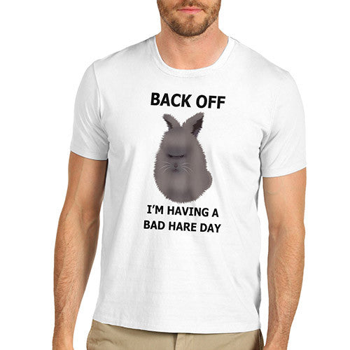 Men's Back Off Grumpy Rabbit Funny T-Shirt