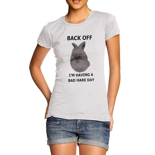 Women's Back Off Grumpy Rabbit Funny T-Shirt