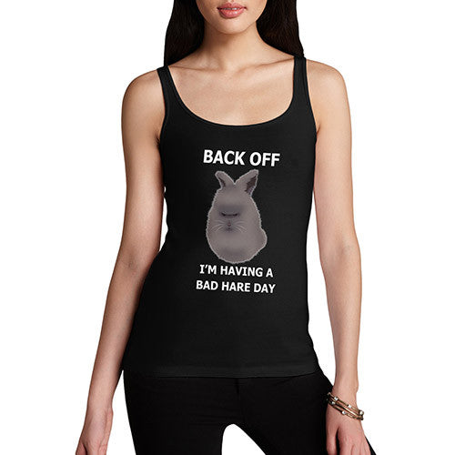 Women's Back Off Grumpy Rabbit Funny Tank Top