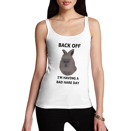 Women's Back Off Grumpy Rabbit Funny Tank Top