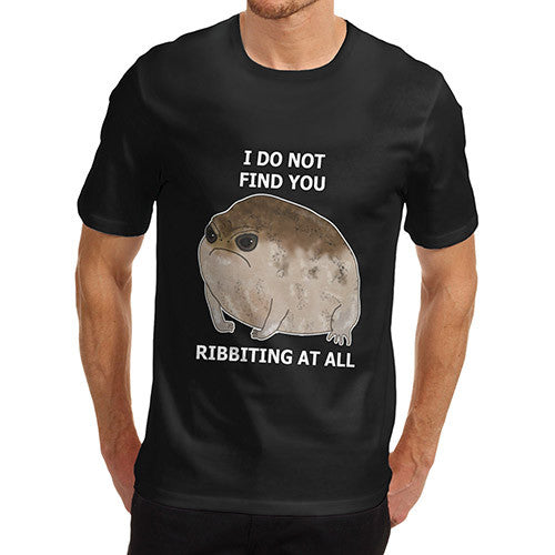 Men's Ribiting Grumpy Toad Funny Joke T-Shirt