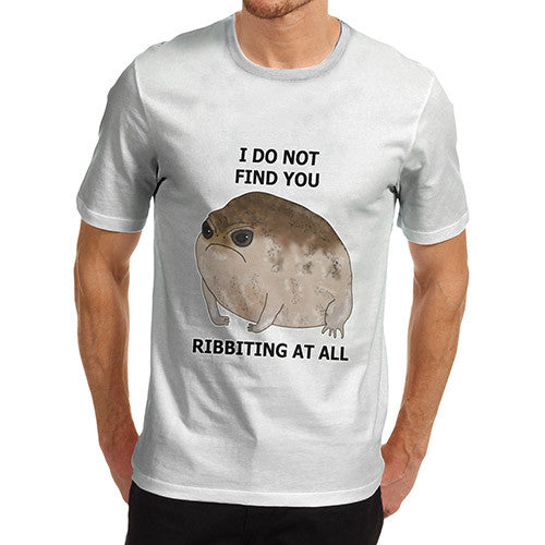 Men's Ribiting Grumpy Toad Funny Joke T-Shirt
