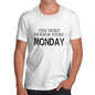 Men's One Word Horror Story MONDAY Funny T-Shirt