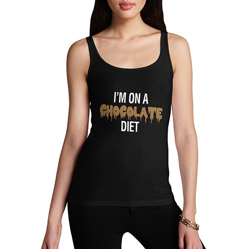 Women's I'm On a Chocolate Diet Funny Tank Top