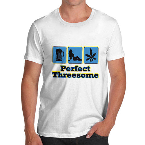 Men's Perfect Threesome Funny T-Shirt