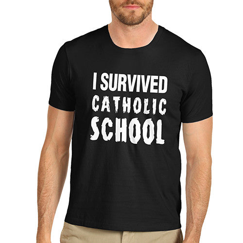 Mens I Survived Catholic School T-Shirt