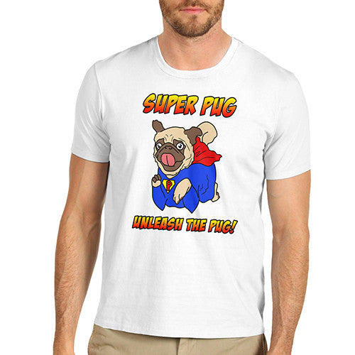 Mens Funny Super Pug T-Shirt