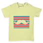 Candy Stripe Moustache Baby Toddler T-Shirt