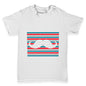 Candy Stripe Moustache Baby Toddler T-Shirt