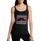 Womens Candy Stripe Moustache Tank Top