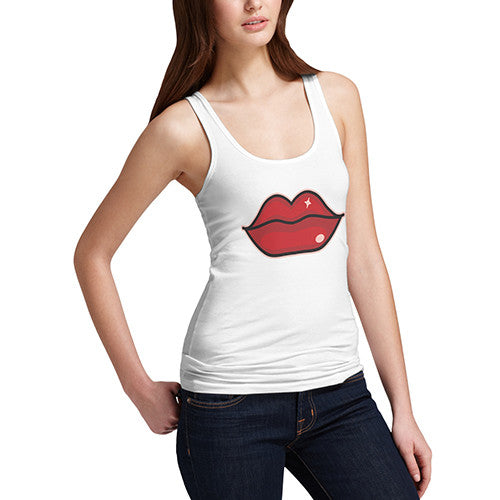 Womens Hot Lips Tank Top