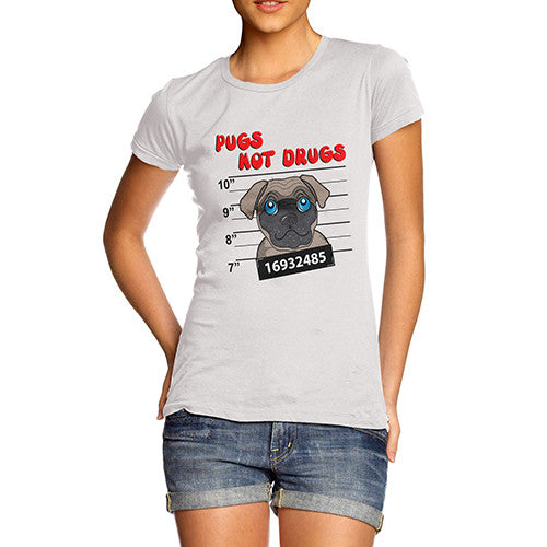 Womens Pugs Not Drugs T-Shirt