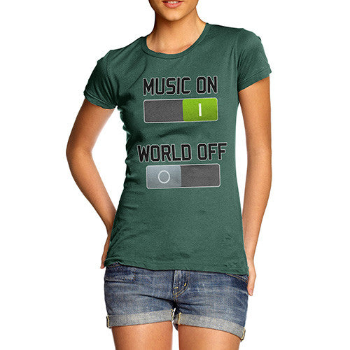 Women's Music On World Off T-Shirt