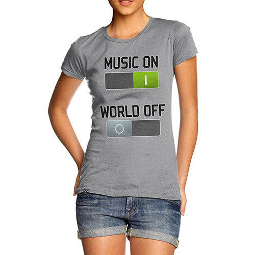 Women's Music On World Off T-Shirt