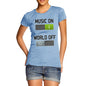 Women's Music On World Off T-Shirt