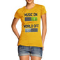 Women's Music On World Off T-Shirt