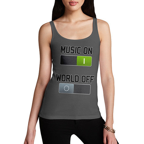 Women's Music On World Off Tank Top