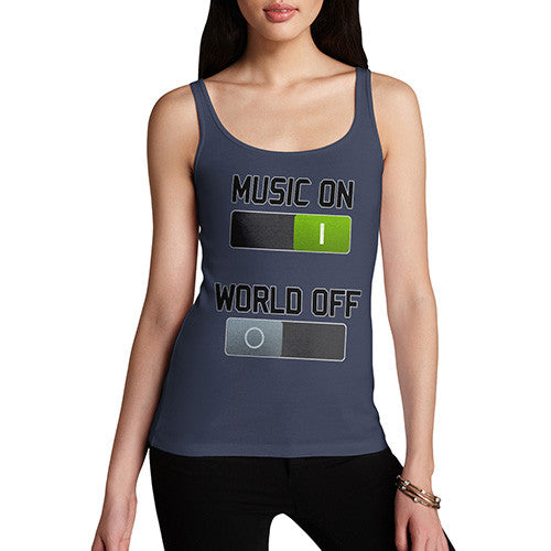 Women's Music On World Off Tank Top