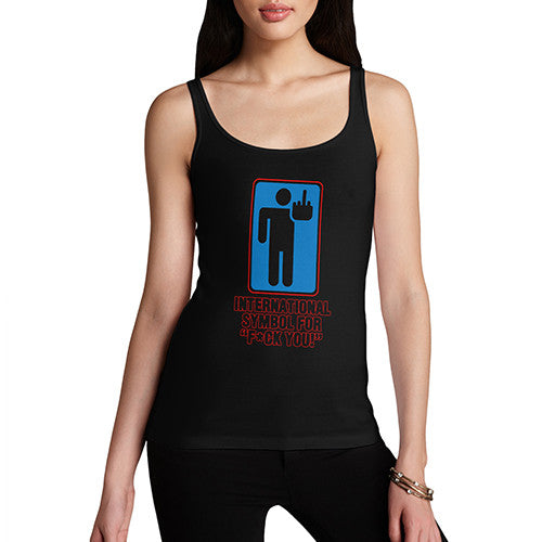 Womens International Symbol For F*CK YOU Tank Top