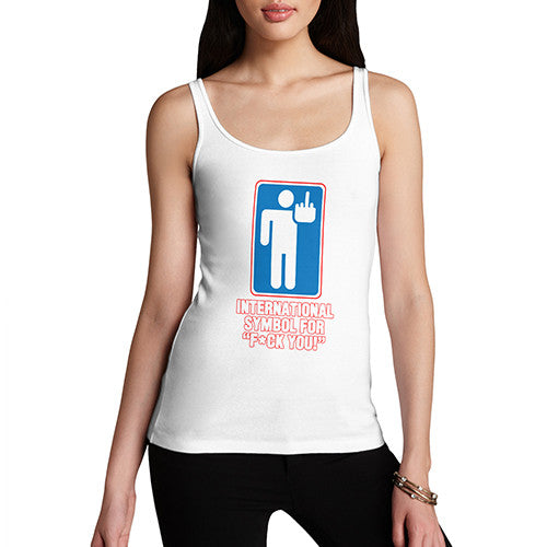 Womens International Symbol For F*CK YOU Tank Top