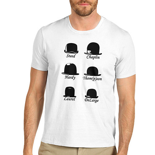 Men's Funny Bowler Hats T-Shirt